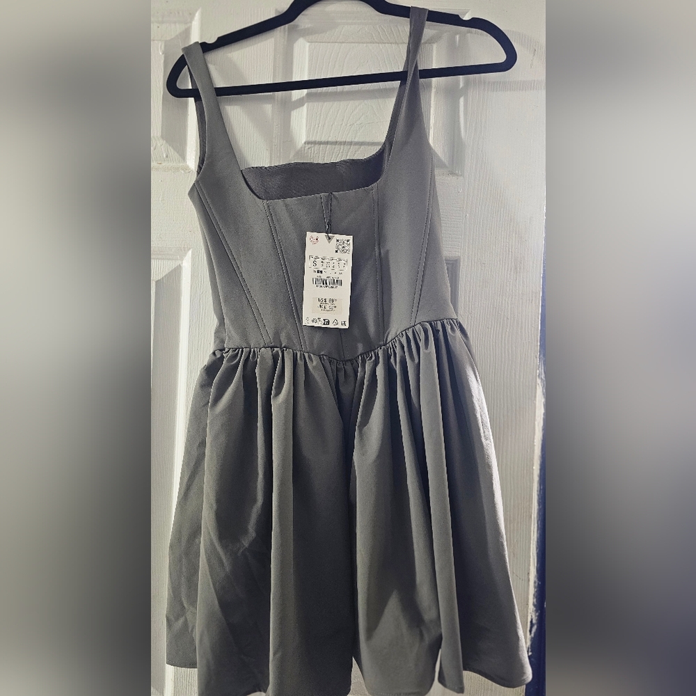 Zara Gray Mini Dress